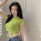 Short-sleeve Garter T-shirt Neon Green - One Size