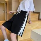 Striped Wide Leg Sweatshorts