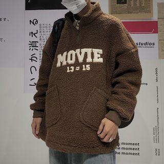 Pocket Detail Faux-shearling Pullover