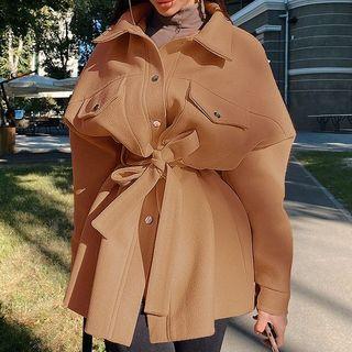 Single Breasted Sashed Coat