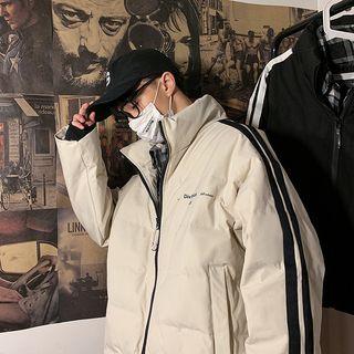 Stripe-side Padded Zip Jacket