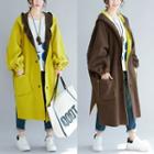 Reversible Hooded Snap-buttoned Coat
