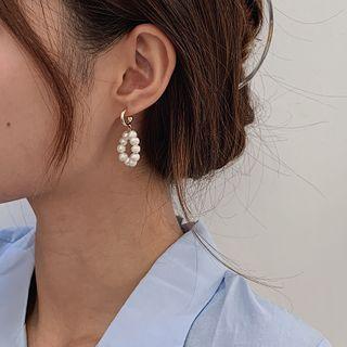 Freshwater Pearl Hoop Dangle Earring 1 Pair - Earrings - One Size