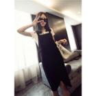 Set: Short-sleeve Top + Jumper Dress