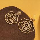 Alloy Flower Dangle Earring 1 Pair - Silver - Gold - One Size