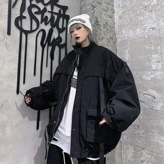 Couple Matching Strap Detail Padded Jacket