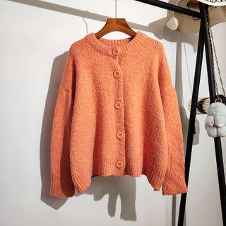 Round-neck Cropped Sweater Jacket