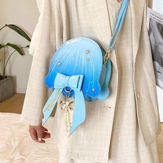 Jellyfish Bow Crossbody Bag Blue - One Size