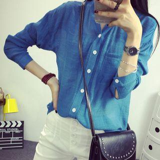 See-through Plain Blouse