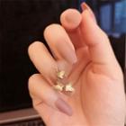 Alloy Butterfly Faux Nail Tips 17 - Butterfly - Mauve & Gold - One Size
