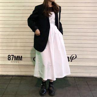 Blazer / Sleeveless A-line Midi Dress