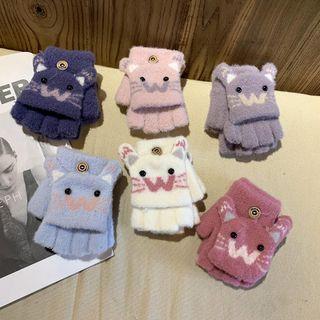 Cat Convertible Fingerless Gloves