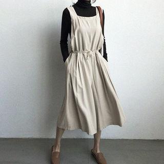 Cutout Drawstring-waist Wide-leg Jumpsuit
