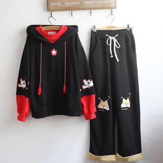 Cartoon Print Hoodie / Sweatpants / Set