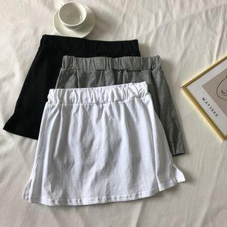 Elastic Waist Plain Under Skirt