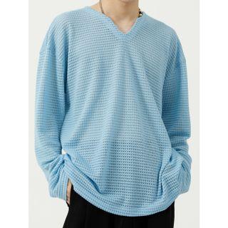 Long-sleeve Eyelet T-shirt