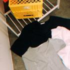 V-neck Cutout-hem T-shirt