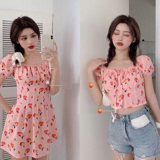 Print Short-sleeve Dress / Top