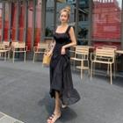 Sleeveless Smocked-trim Dress