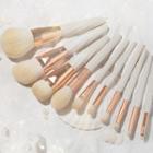 Set Of 10: Makeup Brush Set Of 10 - Pearl White - One Size