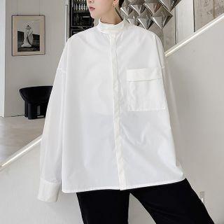 Long-sleeve Mock Neck Shirt