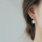925 Sterling Silver Snowflake Chained Dangle Earring 1 Pc - S925 Silver - As Shown In Figure - One Size