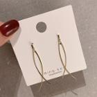 Alloy Curve Dangle Earring 1 Pair - As Shown In Figure - One Size