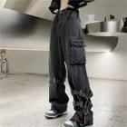 Belted Cargo Jeans
