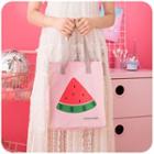 Watermelon Print Canvas Tote Bag