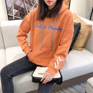 Cow Print Lettering Hoodie