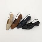 Triangle-toe Sling-back Pumps