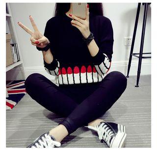 Lipsticks Print Sweater