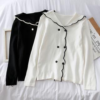 Double-breasted Sailor Knit Top