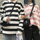 Couple Matching Striped Long-sleeve Pullover Shirt