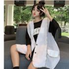 Printed Short-sleeve T-shirt / Sheer Vest