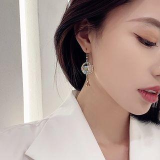 Alloy Mermaid Tail Glass Ball Dangle Earring As Shown In Figure - One Size