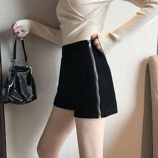Velvet Zip Shorts