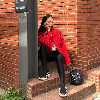 Stitched Oversized Trucker Jacket