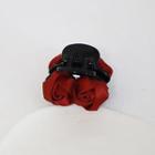 Rose Fabric Hair Clamp Red - One Size