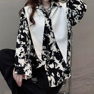 Ink Print Shirt / Shawl