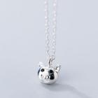 925 Sterling Silver Pig Pendant Necklace S925 Sterling Silver Pendant Necklace - One Size