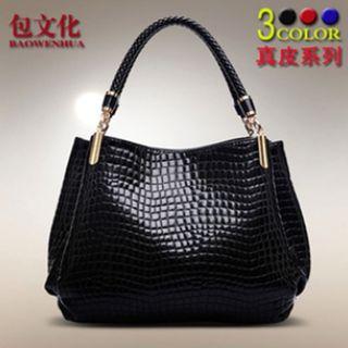 Croc Grain Tote Bag