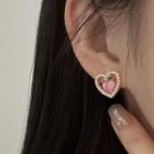 Peach Heart Alloy Earring