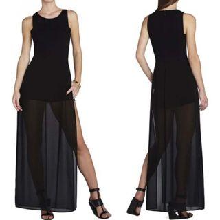 Sleeveless Sheer Hem Playsuit