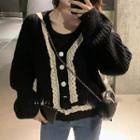 Knitted Loose-fit V-neck Sweater