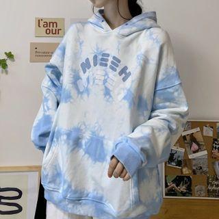 Tie-dye Long Sleeve Printed Hoodie