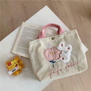 Rabbit Embroidered Lunch Bag