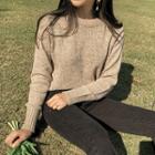 Long-sleeve Bow-accent Knit Sweater