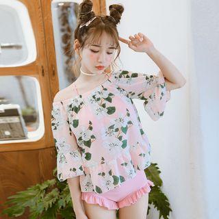 Set: Ruffle Bikini + Short-sleeve Cover