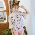 Set: Ruffle Bikini + Short-sleeve Cover